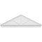 Ekena Millwork Peaked Cap 3 Spoke Architectural PVC Combination Pediment, 86"W x 28-3/8"H x 2-3/4"P (Pitch 6/12) PEDPC086X285PKC03 - alternate 2